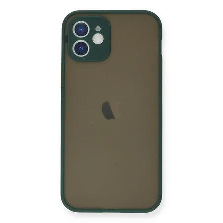 iPhone 12 Mini Kılıf Montreal Silikon Kapak - Yeşil