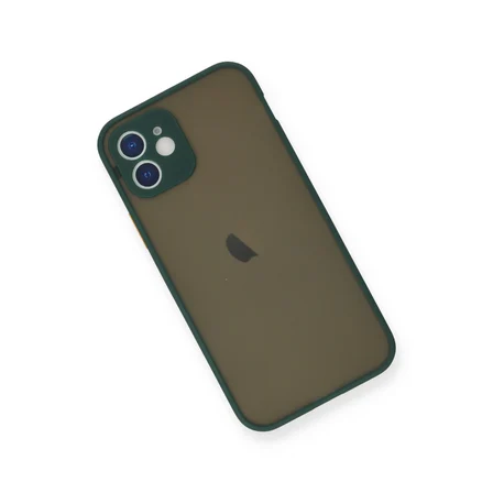 iPhone 12 Mini Kılıf Montreal Silikon Kapak - Yeşil