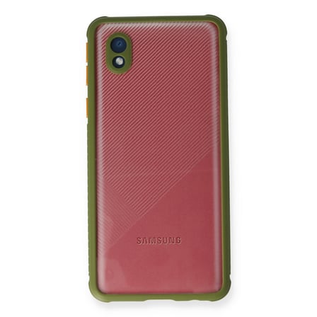 Galaxy A01 Core Kılıf Miami Şeffaf Silikon - Yeşil