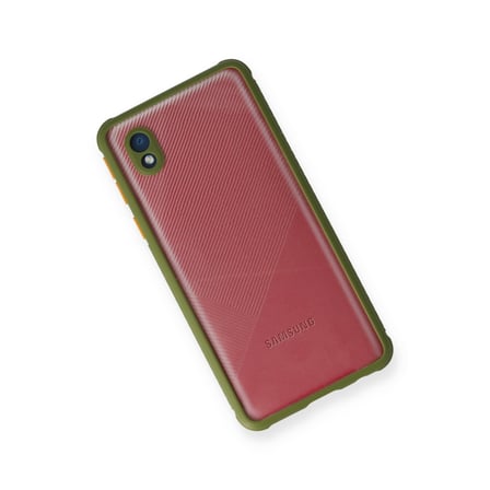 Galaxy A01 Core Kılıf Miami Şeffaf Silikon - Yeşil