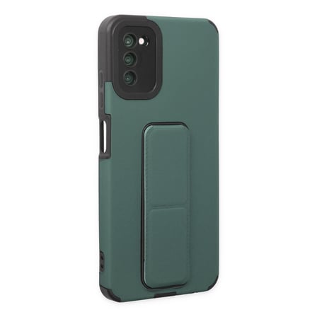 Galaxy A03S Kılıf Mega Standlı Silikon - Yeşil
