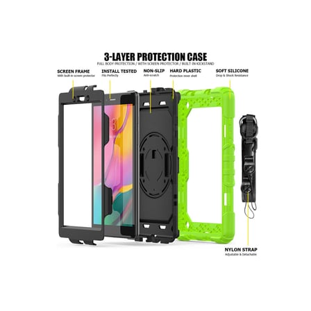 Galaxy T290 Tab A 8 Kılıf Pars Tablet Kapak - Yeşil