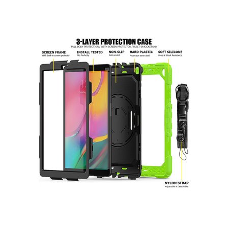 Galaxy T510 Tab A 10.1 Kılıf Pars Tablet Kapak - Yeşil