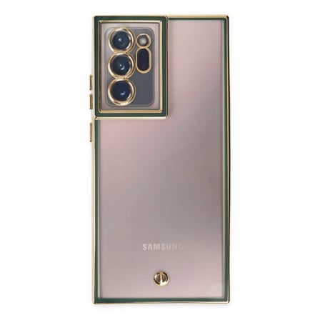 Galaxy Note 20 Ultra Kılıf Liva Lens Silikon - Yeşil