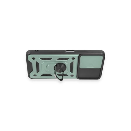 Redmi Note 12 5G Kılıf Pars Lens Yüzüklü Silikon - Yeşil