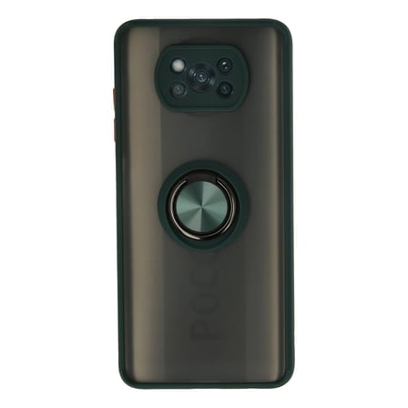 Pocophone X3 Kılıf Montreal Yüzüklü Silikon Kapak - Yeşil