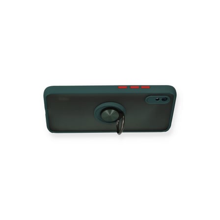 Redmi 9A Kılıf Montreal Yüzüklü Silikon Kapak - Yeşil