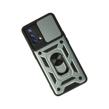A74 4G Kılıf Pars Lens Yüzüklü Silikon - Yeşil