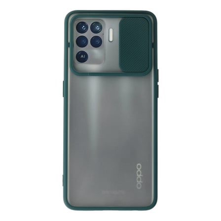 Reno 5 Lite Kılıf Palm Buzlu Kamera Sürgülü Silikon - Yeşil