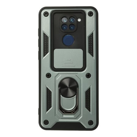Note 9 Kılıf Pars Lens Yüzüklü Silikon - Yeşil
