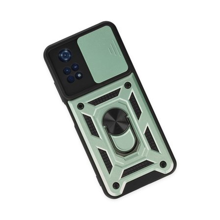 M4 Pro 4G Kılıf Pars Lens Yüzüklü Silikon - Yeşil