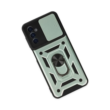 Galaxy A04S Kılıf Pars Lens Yüzüklü Silikon - Yeşil