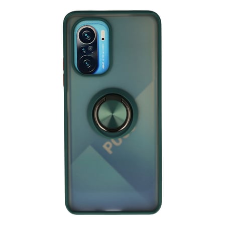 Redmi K40 Kılıf Montreal Yüzüklü Silikon Kapak - Yeşil