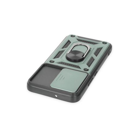 Galaxy S23 FE Kılıf Pars Lens Yüzüklü Silikon - Yeşil