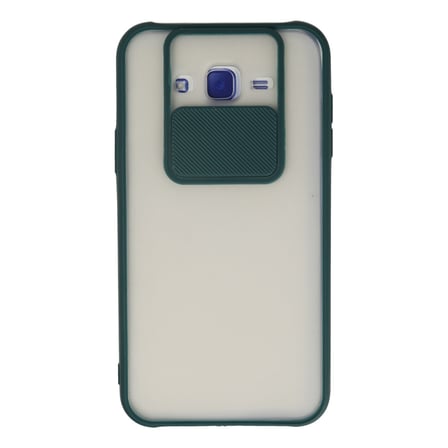 Galaxy J7 Kılıf Palm Buzlu Kamera Sürgülü Silikon - Yeşil