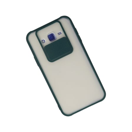 Galaxy J7 Kılıf Palm Buzlu Kamera Sürgülü Silikon - Yeşil