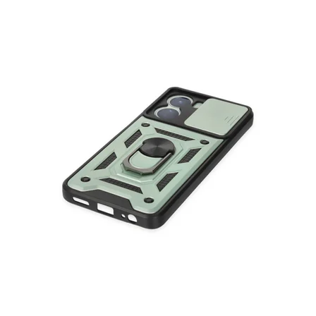 Y16 Kılıf Pars Lens Yüzüklü Silikon - Yeşil