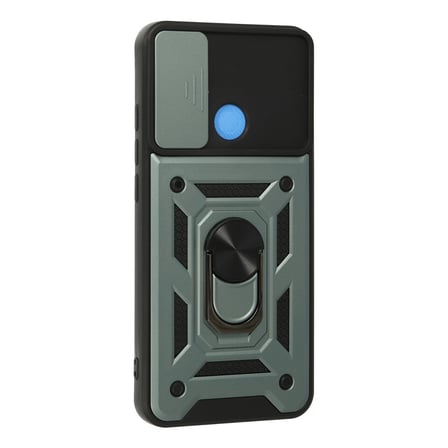 Redmi 9C Kılıf Pars Lens Yüzüklü Silikon - Yeşil