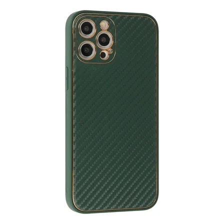 iPhone 12 Pro Kılıf Coco Karbon Silikon - Yeşil