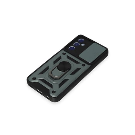 Galaxy M34 5G Kılıf Pars Lens Yüzüklü Silikon - Yeşil