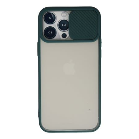 iPhone 13 Pro Max Kılıf Palm Buzlu Kamera Sürgülü Silikon - Yeşil