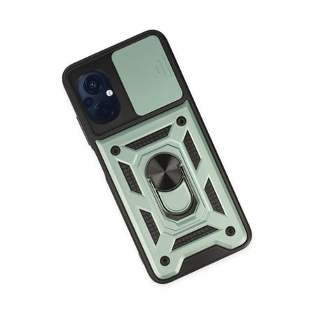 Poco M5 Kılıf Pars Lens Yüzüklü Silikon - Yeşil
