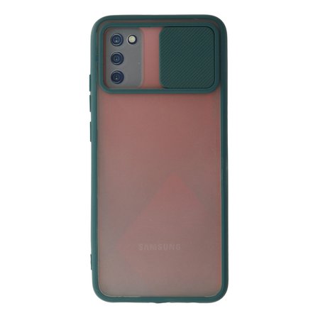 Galaxy A03S Kılıf Palm Buzlu Kamera Sürgülü Silikon - Yeşil