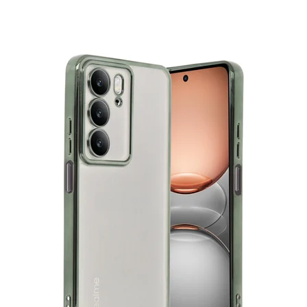 Realme C75 4G Kılıf Razer Lensli Silikon - Yeşil