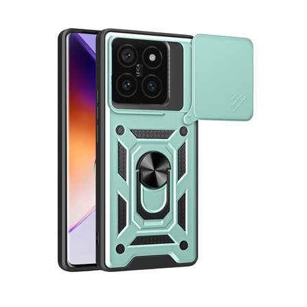 Mi 14T Pro Kılıf Pars Lens Yüzüklü Silikon - Yeşil
