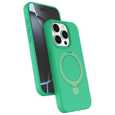 iPhone 15 Pro Max Regal Magsafe Standlı Kapak - Yeşil