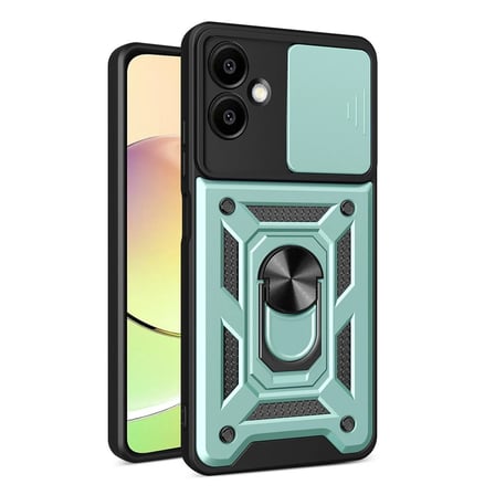 Galaxy A07 4G Pars Lens Yüzüklü Silikon - Yeşil