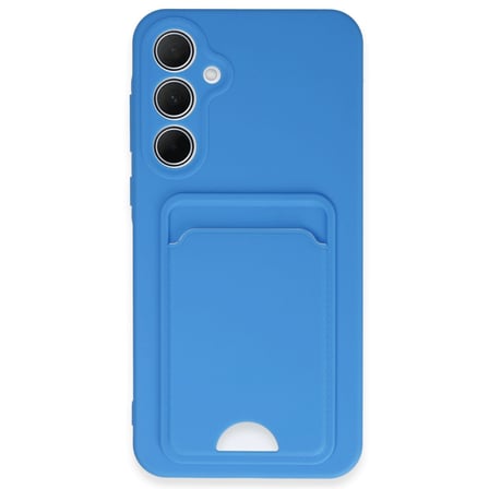 Galaxy A35 5G Kılıf Kelvin Kartvizitli Silikon - Mavi