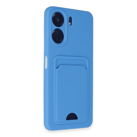 Redmi 13C Kılıf Kelvin Kartvizitli Silikon - Mavi