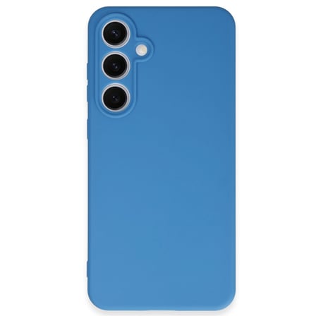 Galaxy S24 FE Kılıf Nano içi Kadife Silikon - Mavi