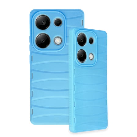 Redmi Note 13 Pro 4G Kılıf Bibercas Silikon Kapak - Mavi