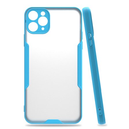 iPhone 11 Pro Max Kılıf Platin Silikon - Mavi