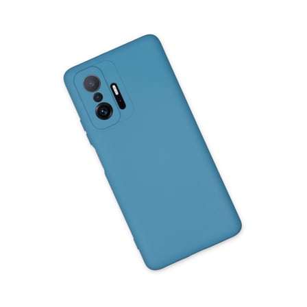 Mi 11T Pro Kılıf Nano içi Kadife Silikon - Mavi