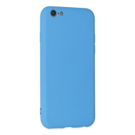 iPhone 6 Plus Kılıf Nano içi Kadife Silikon - Mavi