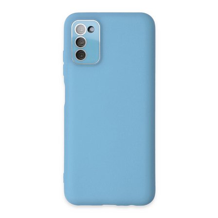 Galaxy A03S Kılıf Lansman Glass Kapak - Mavi