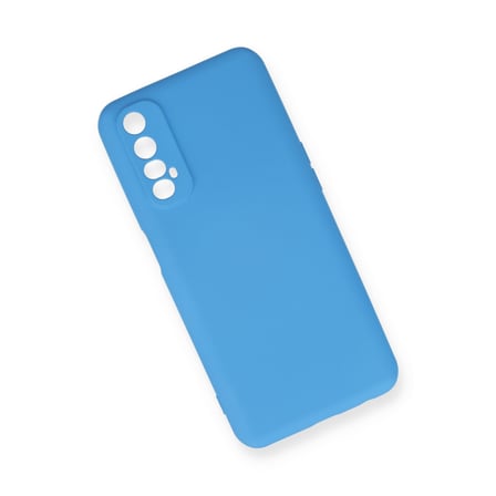Realme 7 Kılıf Nano içi Kadife Silikon - Mavi