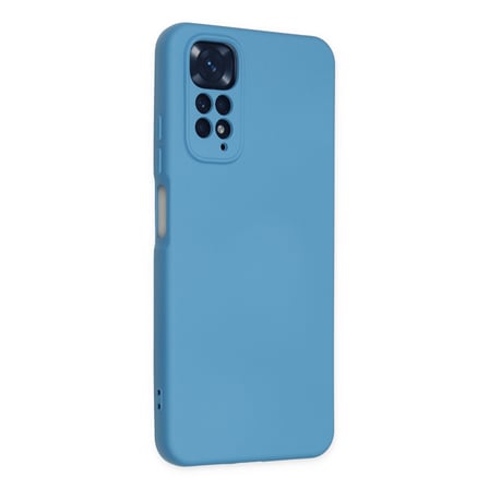 Redmi Note 11 Kılıf Nano içi Kadife Silikon - Mavi