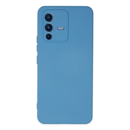 V23 5G Kılıf Nano içi Kadife Silikon - Mavi