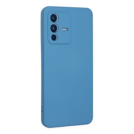 V23 5G Kılıf Nano içi Kadife Silikon - Mavi