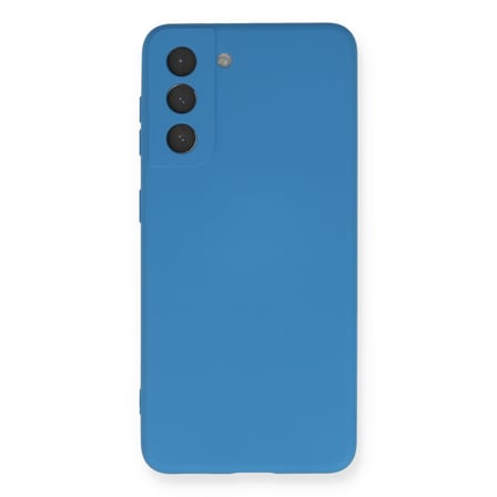 Galaxy S21 Kılıf Nano içi Kadife Silikon - Mavi
