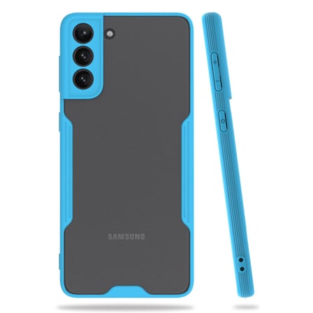 Galaxy S21 Plus Kılıf Platin Silikon - Mavi