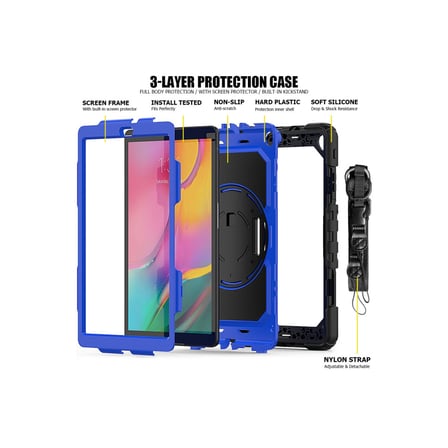 Galaxy T290 Tab A 8 Kılıf Pars Tablet Kapak - Mavi
