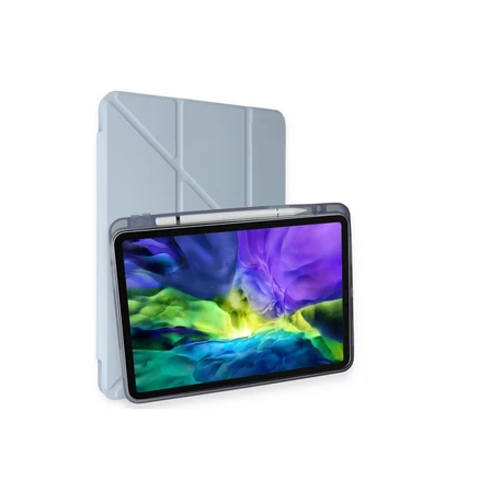 ipad air 4 10.9 kılıf kalemlikli mars tablet kılıfı - mavi