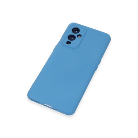 One Plus 9 Kılıf Nano içi Kadife Silikon - Mavi