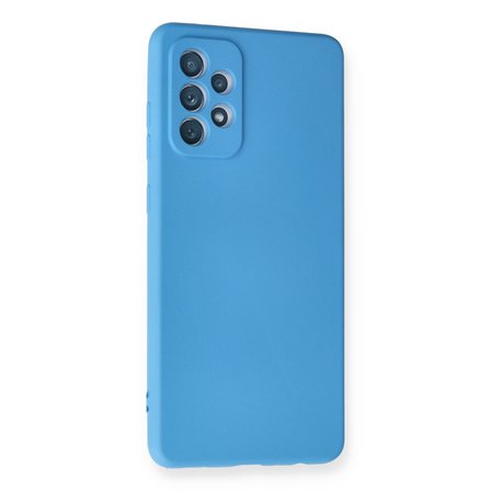 Galaxy A72 Kılıf Nano içi Kadife Silikon - Mavi