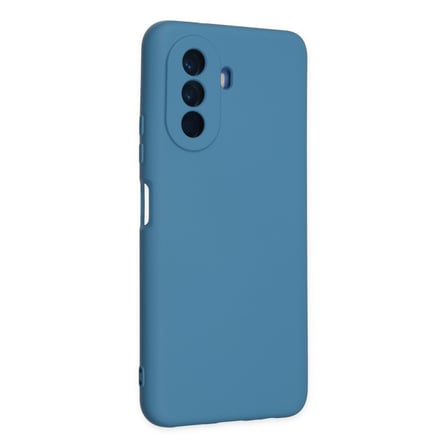 Nova Y70 Kılıf Nano içi Kadife Silikon - Mavi